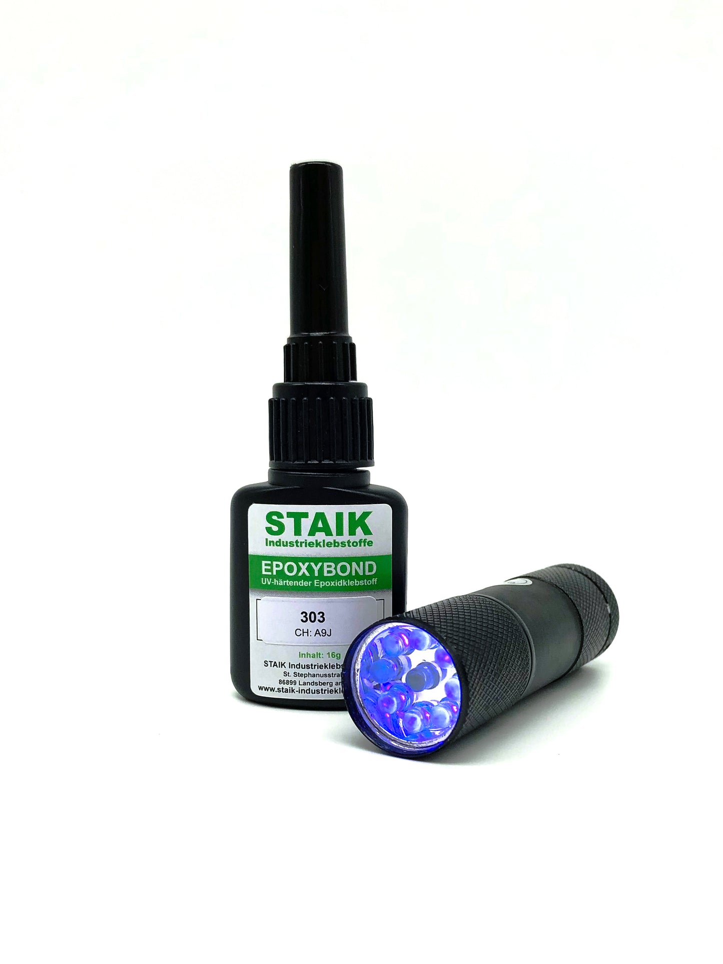 Epoxybond - der Epoxidkleber für dauerhafte Verbindungen. Aushärtung wie gewöhnliche UV-Kleber.