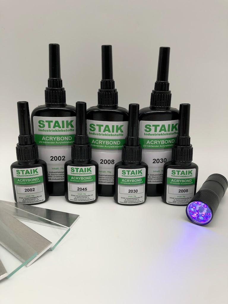 STAIK Industrieklebstoffe - UV-Kleber für Glas, Metall und Kunststoff