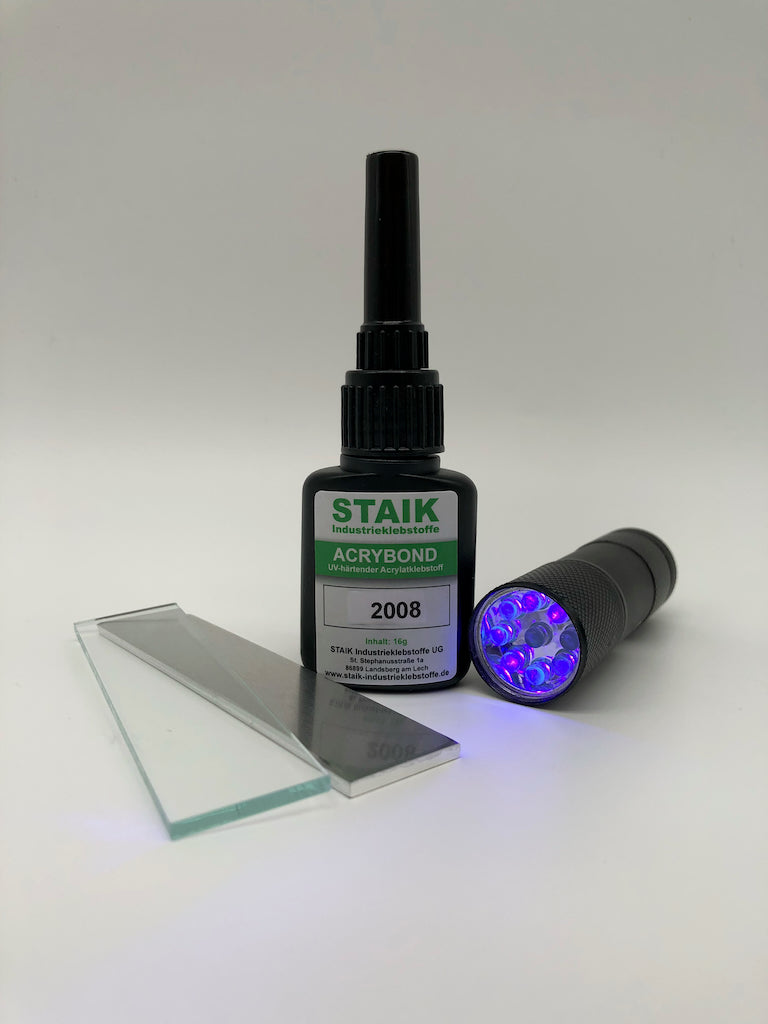 STAIK Acrybond 2008 - der dickflüssige UV-härtende Glaskleber